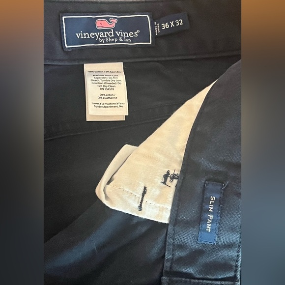 VINEYARD VINES -  Navy Chico Slim Pants - Picture 2 of 4